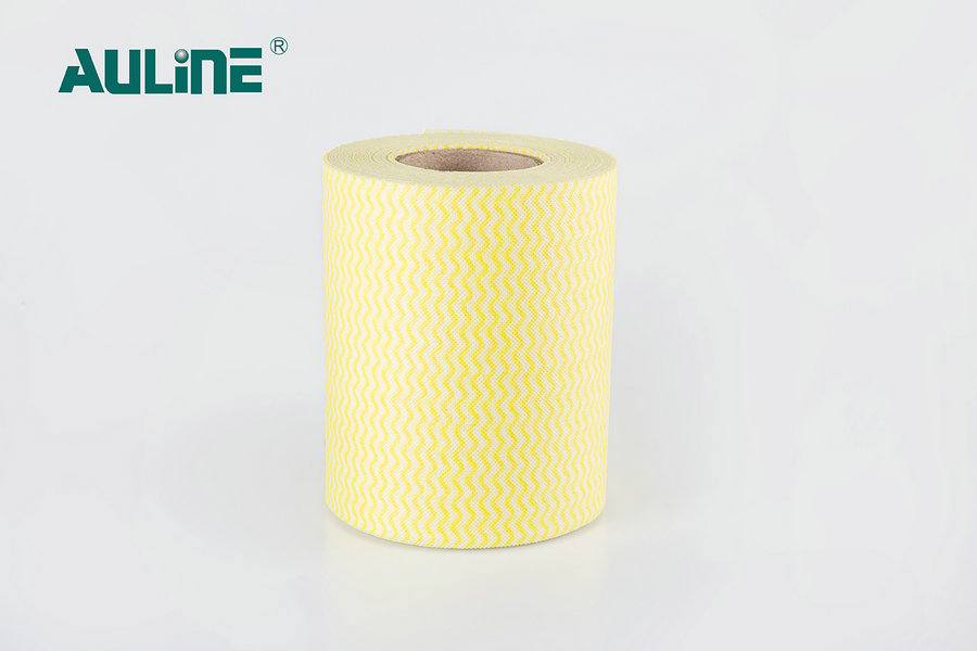 Spunlace Nonwoven Yellow의 인쇄 목재 펄프 시리즈에서