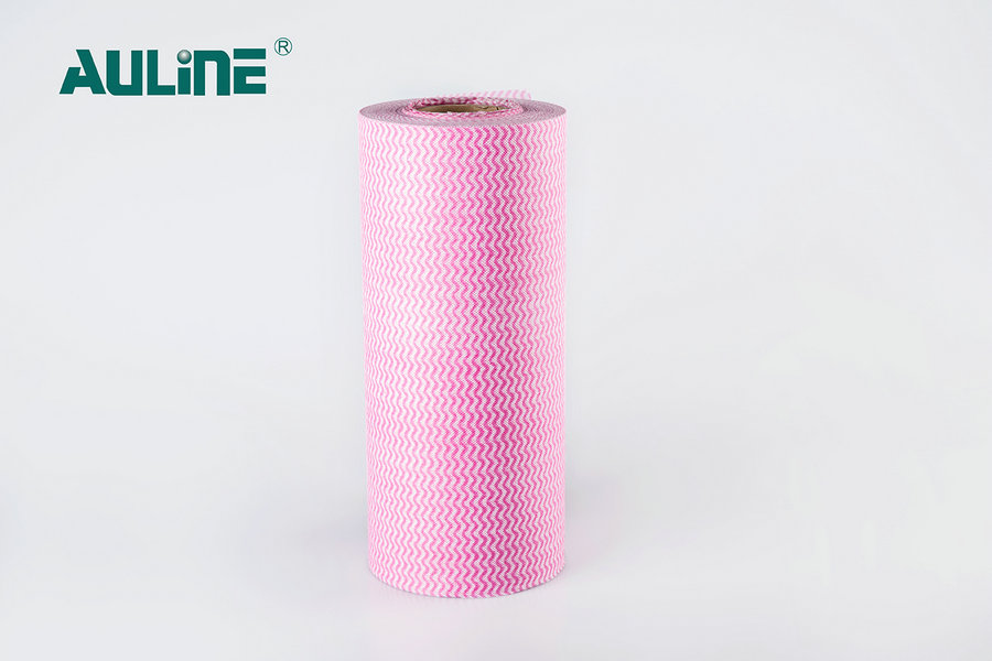 Spunlace Nonwoven Pink의 Undee 인쇄 목재 펄프 시리즈